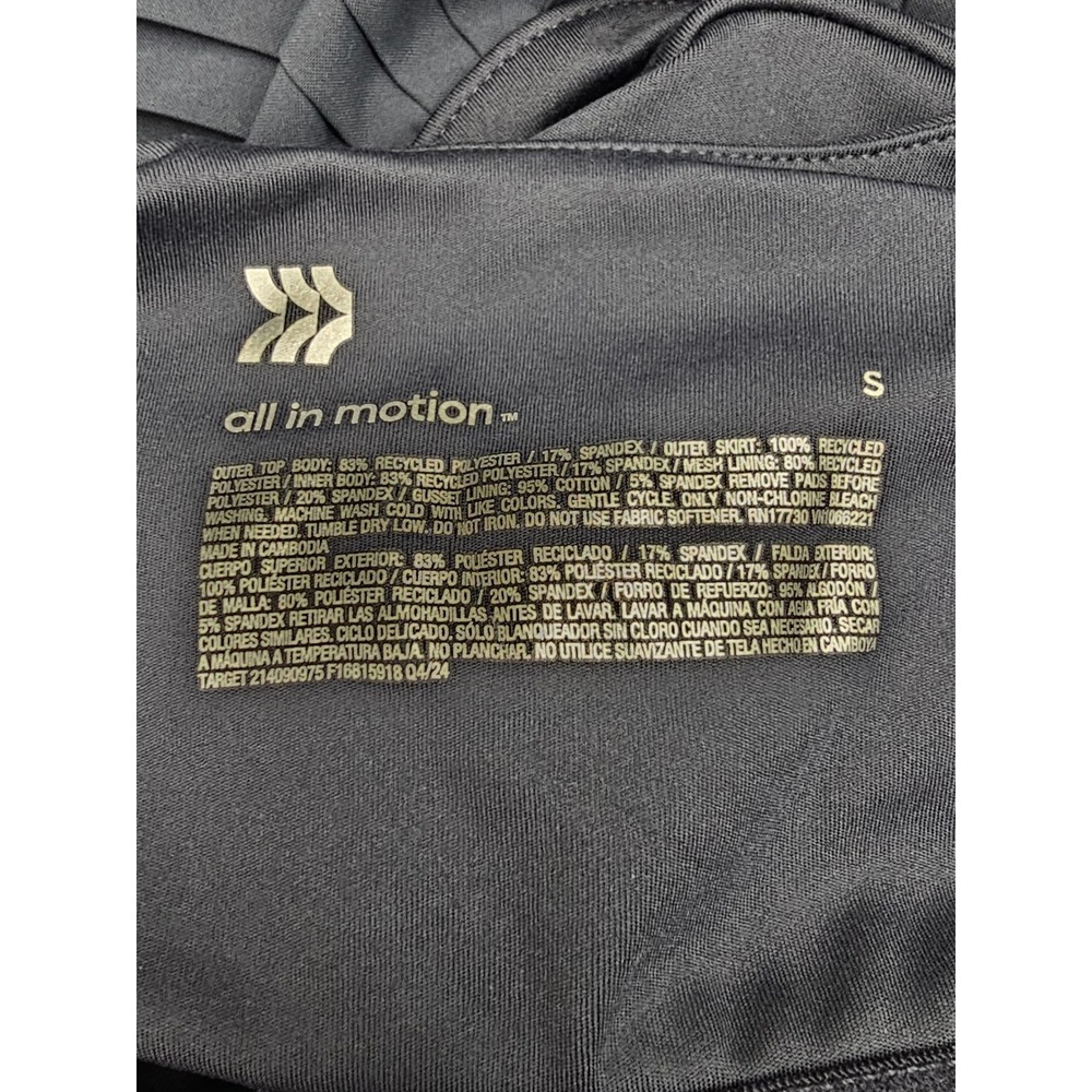 All in Motion Womens Pleated Active Dress Blue Polyester Blend Athletic Size S - Picture 4 of 5